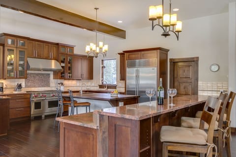 Kitchen with Two Islands, Granite Counters, Walk-In Pantry, High Chair