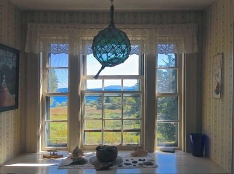 Looking out to ocean and the mountains of Acadia