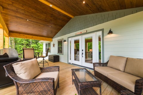 Entryway from the large covered deck with fabulous long range views