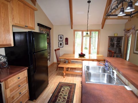 kitchen to dining area