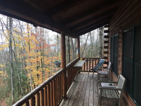 The lake side deck over looks Lake Huron in all of her glory.