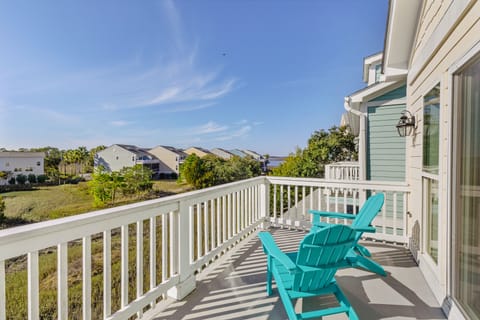 Second floor private deck with marsh views