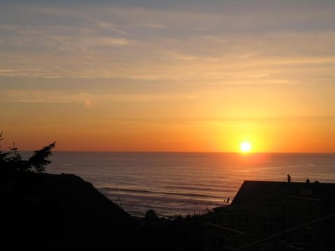 sunset from deck