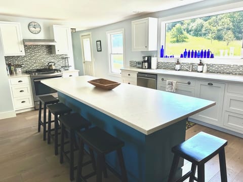 Renovated kitchen with large island