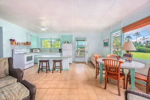Hanalei Bay Old Style Open Kitchen Dining Area - This casual, breezy main area with all the kitchen, dining, and living essentials will add priceless ease to your stay.