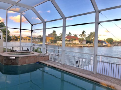 Outdoor pool, a heated pool