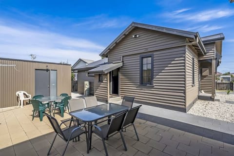back yard including entry to laundry and second toilet.