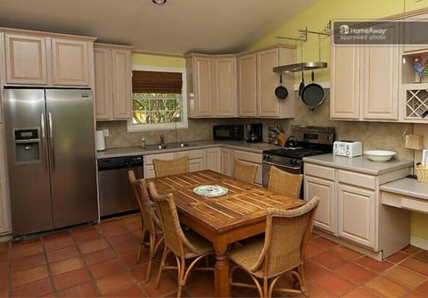 Eating area in kitchen. Picnic table on deck also available for dining