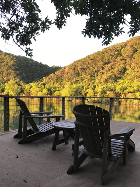View from the deck on the boat dock.