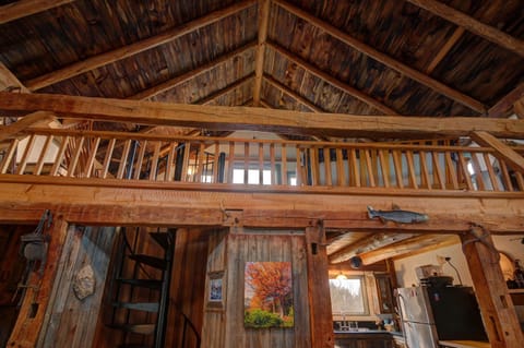 Looking up into loft area