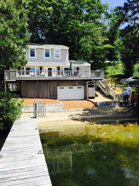 View of the house from the lake. Outdoor shower!