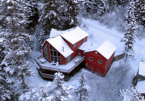 Aerial view of Girdwood Valley Guest House