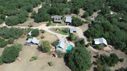 Ariel view of compound - every building in this image is included in your rental