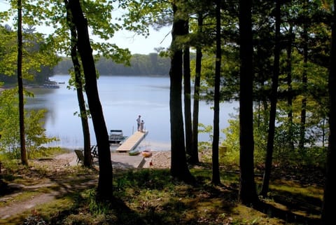 Family fun on Little Wolf Lake - fishing, kayaking, paddle boarding, swimming