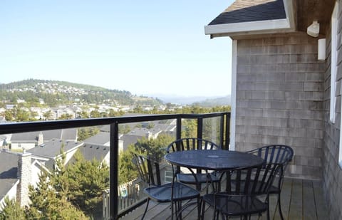 Third floor balcony off the kitchen.  New gas grill added for convenience!
