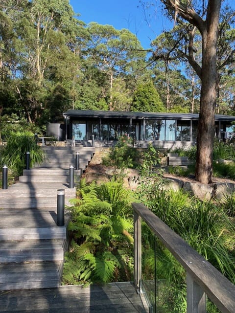 View back towards the house from lower viewing deck