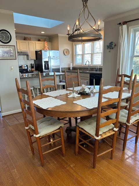 Antique dining table seats 8