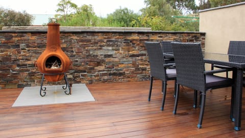 Chiminea in Alfresco dining area
