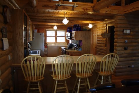 Kitchen with washer and dryer