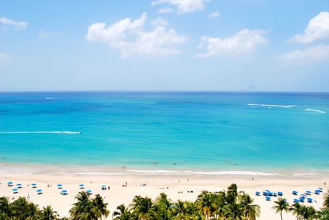 View of Isla Verde Beach from our 18th floor balcony!