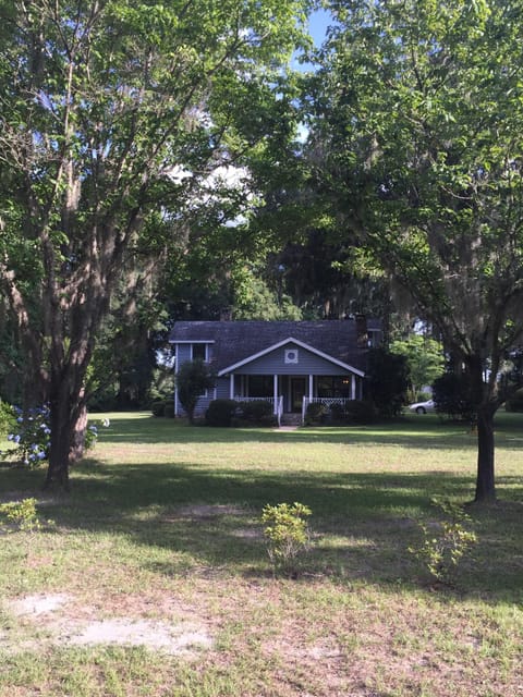View of our home as you drive straight up the 300 yard driveway.