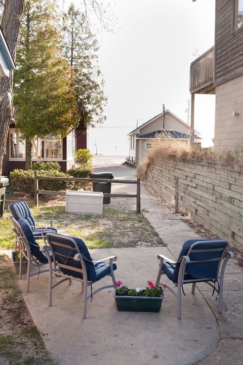Front porch seating area, view from front porch house.