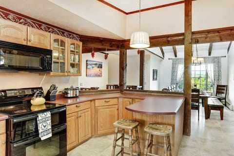 Fully stocked kitchen