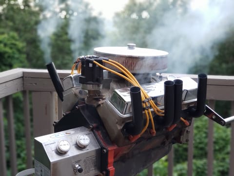 Grill is firing with all cylinders on the deck.