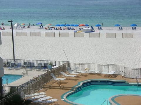 Beach Front view from the living room balcony