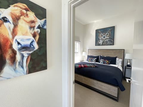 King Size Bed with Restoration Hardware Linens