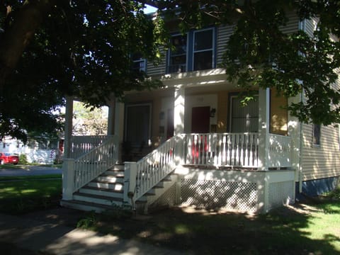 front of poperty looking northeast towards Pearl Street