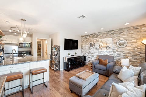 Bright, open floor plan with an oversized bedroom, a comfortable sleeper sofa, and a bonus door that adds extra privacy. The semi-private balcony opens directly from the bedroom—nice for quiet mornings or evenings.