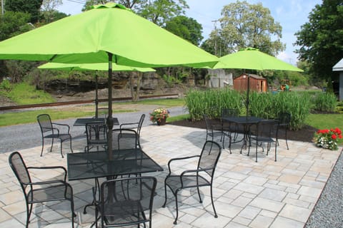 Lakeside seating and fire pit