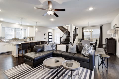 Sectional couch and open floor plans is great for entertaining 