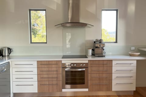 Kitchen, with electric oven, coffee machine, dishwasher etc.