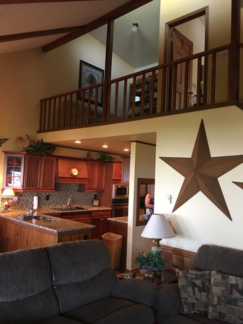 Full kitchen with loft up top