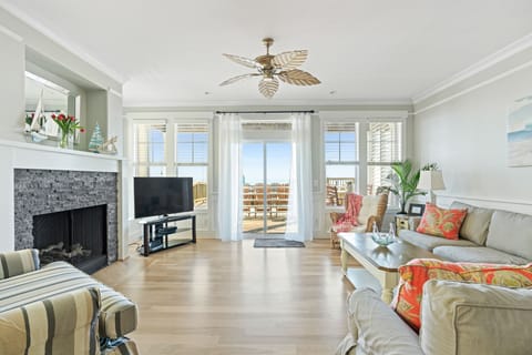 Living room with smart TV.