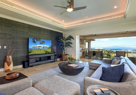 Newly Renovated Villa  - Ocean View from the Living Room  ( 23-1 Ho’olei, Maui, Wailea, Hawaii )