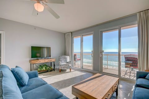 Living Room - Enjoy ultimate comfort in this spacious seating area with two plush sofas—one a sleeper for extra guests, the other perfect for lounging with the whole group. Plus a comfy chair!