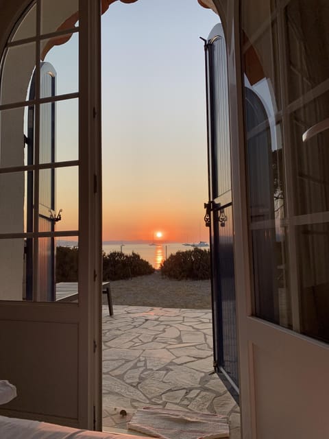 Sunrise observed from the bed in the bedroom