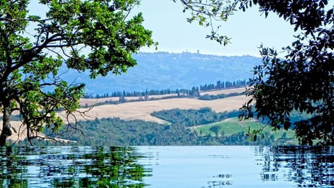 View towards Volterra from infinity pool