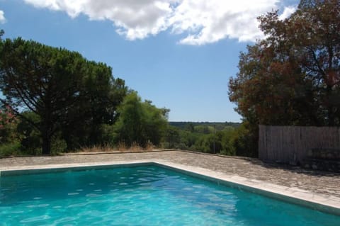 Outside view and swimming pool