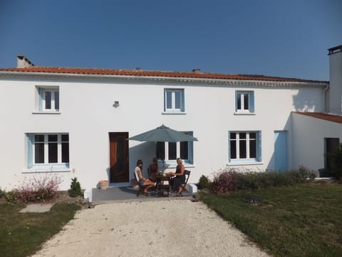 The front of the house.