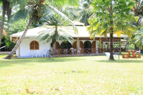the house in front of the sea