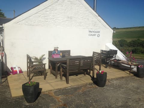 Communal BBQ and seating area