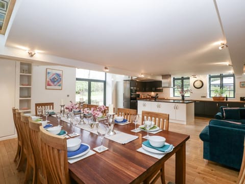 Large dining table which seats 12