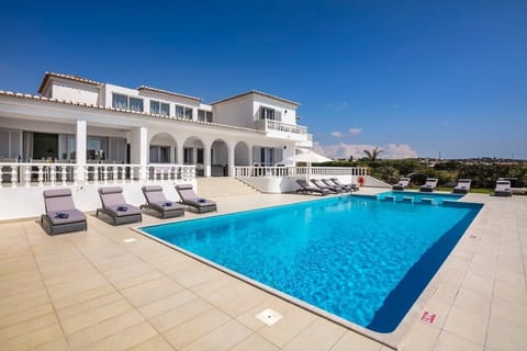 Pool terrace and sun loungers