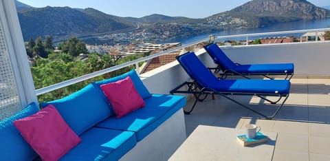 Roof terrace sofa, loungers and that amazing view