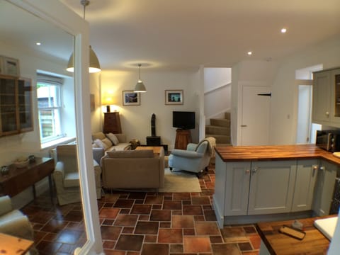 Through door into living room