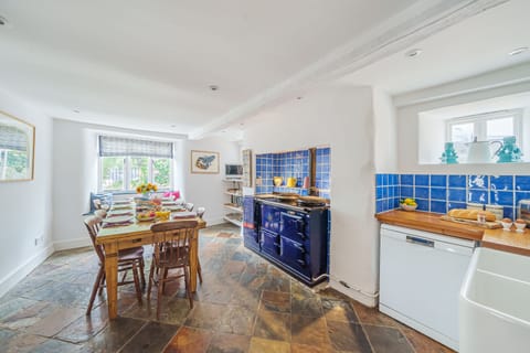 Albury House, Charmouth: The open-plan kitchen and dining area